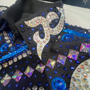 Kashani Blue Two Tone Hyper Crystal Jacket - Dudes Boutique