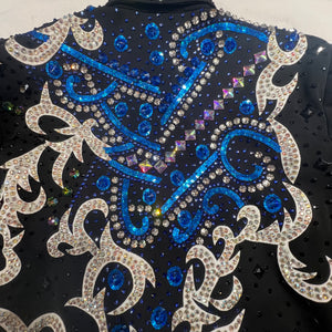 Kashani Blue Two Tone Hyper Crystal Jacket - Dudes Boutique