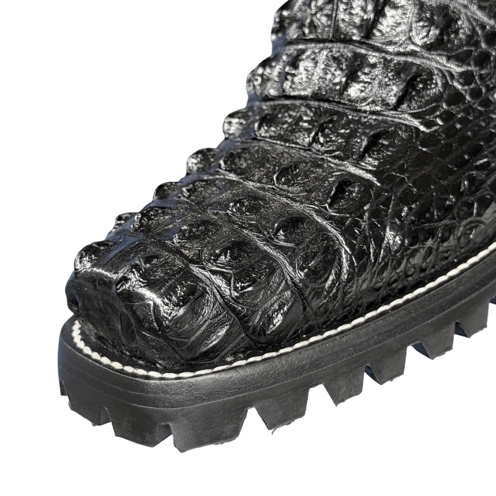 Safari Nile Crocodile Hornback Harness Biker Boots