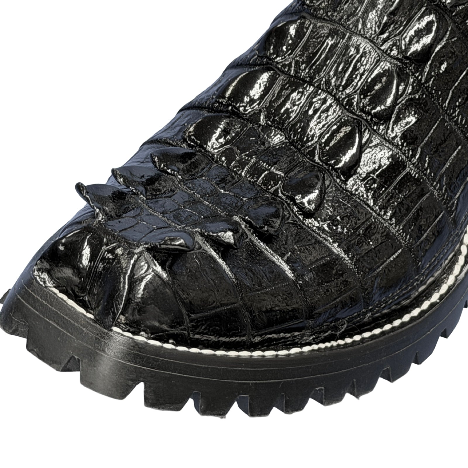 Safari Nile Crocodile Tail Harness Biker Boots