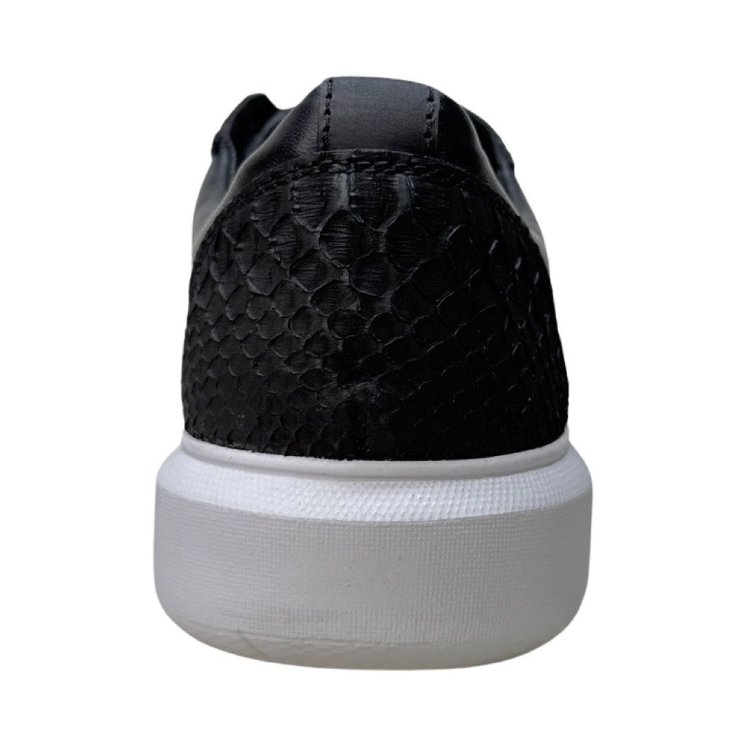Los Altos Black Python Low Top Sneakers - Dudes Boutique