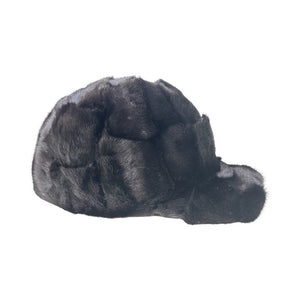 Kashani Black Diamond Cut Mink Baseball Hat - Dudes Boutique