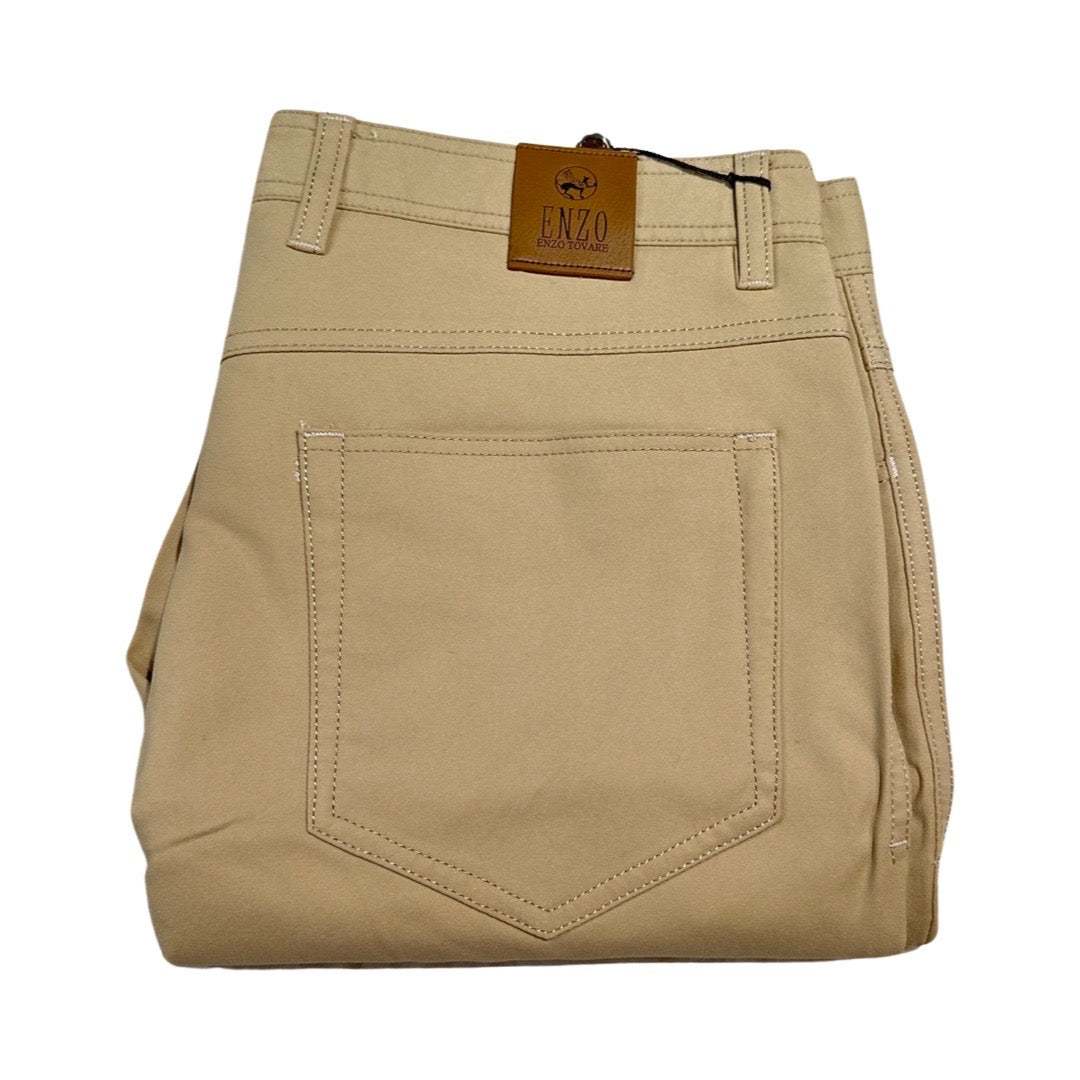 Enzo Albert-6 Tan High-end Pants - Dudes Boutique