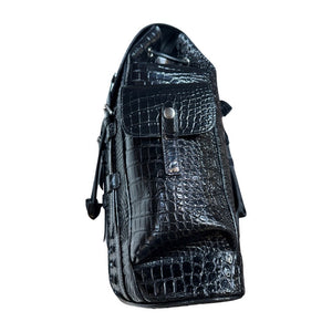 Kashani Black Hornback Alligator Rucksack - Dudes Boutique