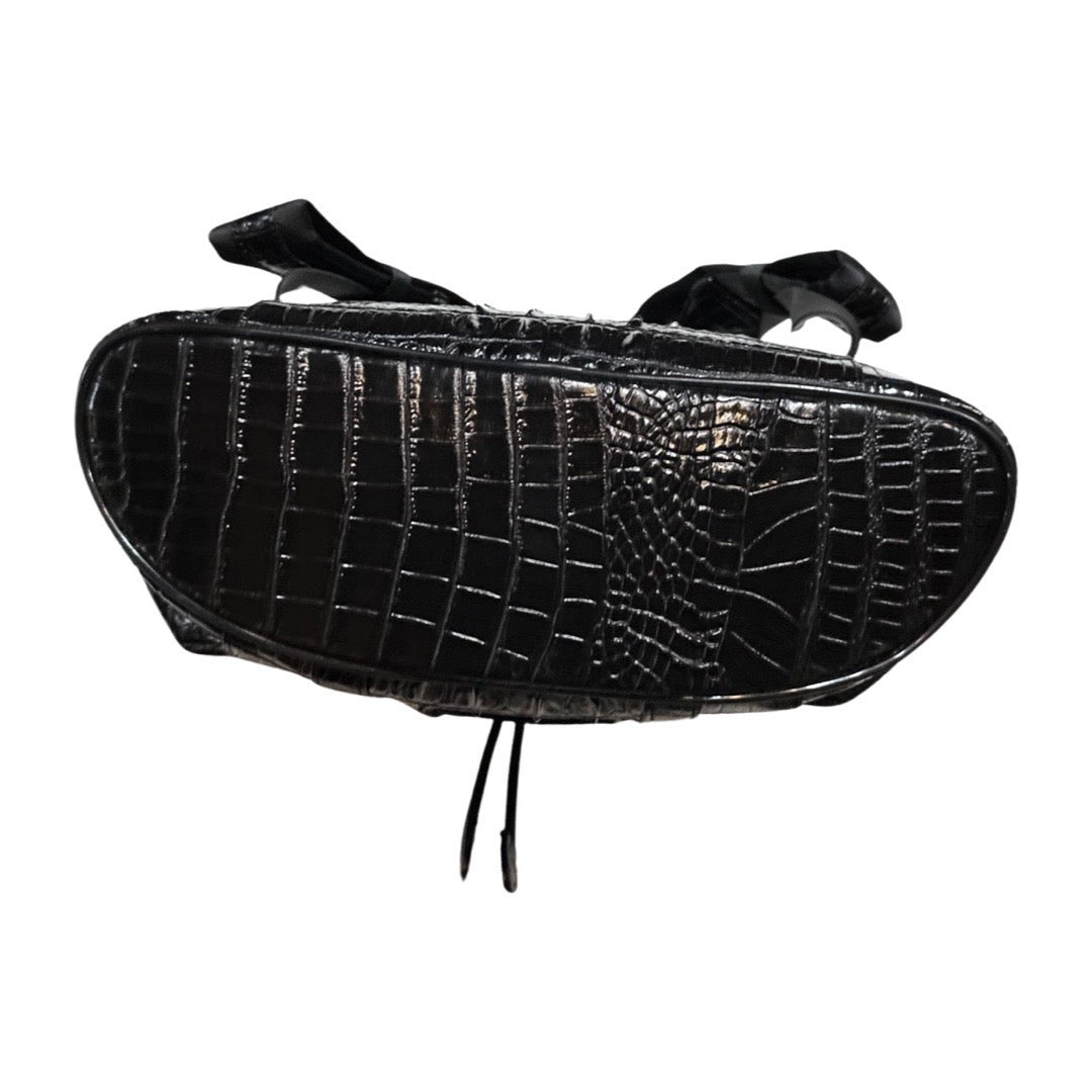 Kashani Black Hornback Alligator Rucksack - Dudes Boutique