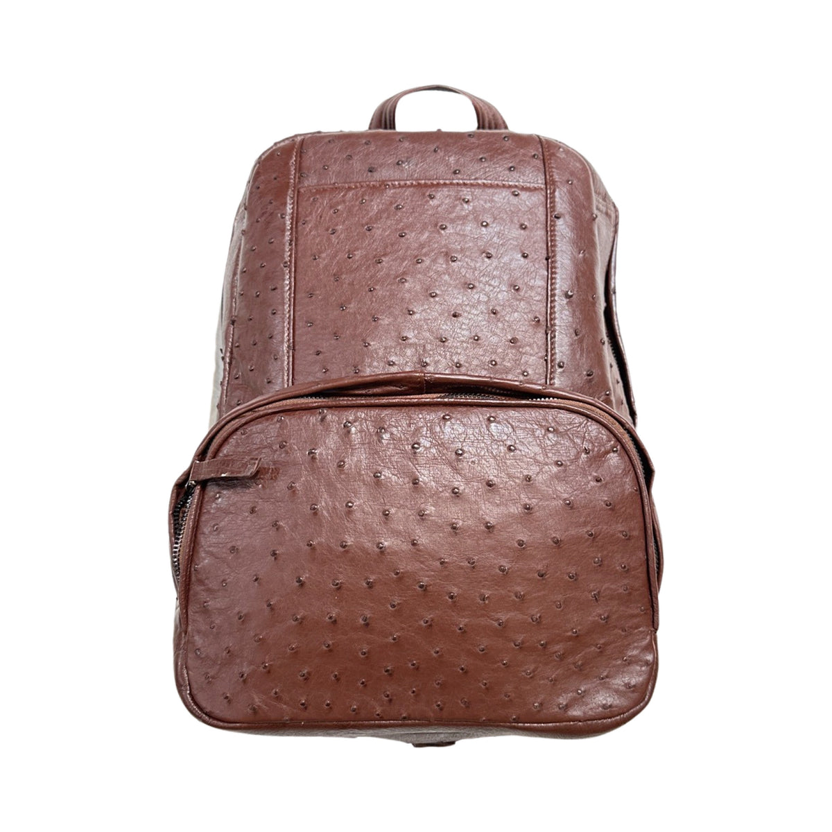 Kashani Chocolate Brown Ostrich Quill Backpack - Dudes Boutique