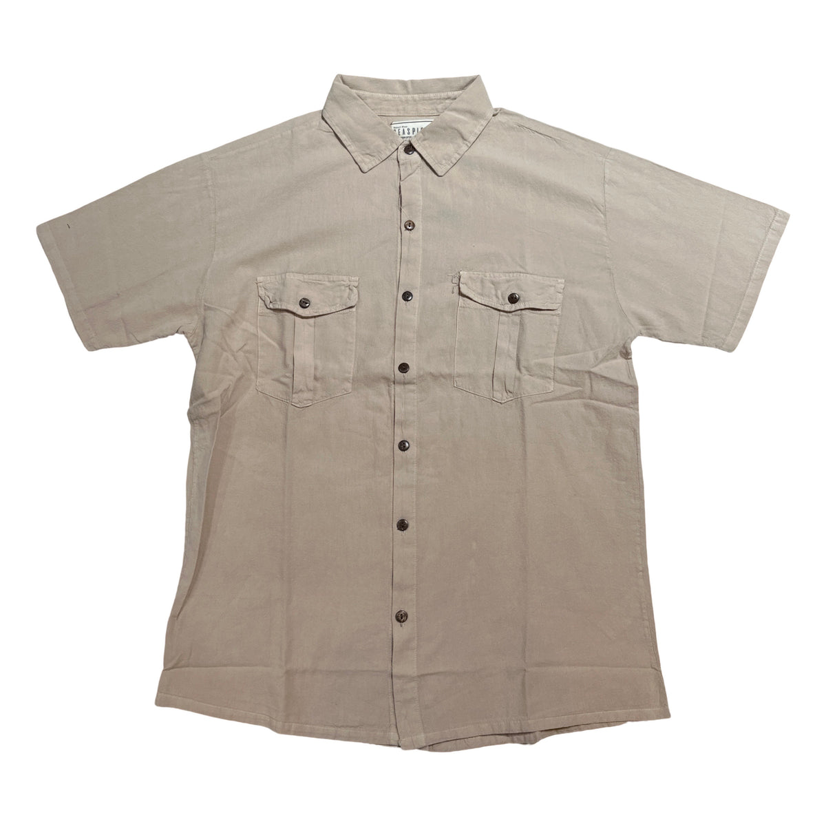 Seaspice White Double Pocket Peruvian Cotton Short Sleeve Shirt