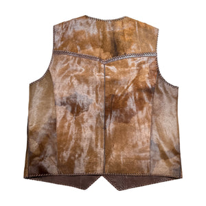 Kashani Rustic Chocolate Cavallino Pony Hair Hand Woven Vest - Dudes Boutique