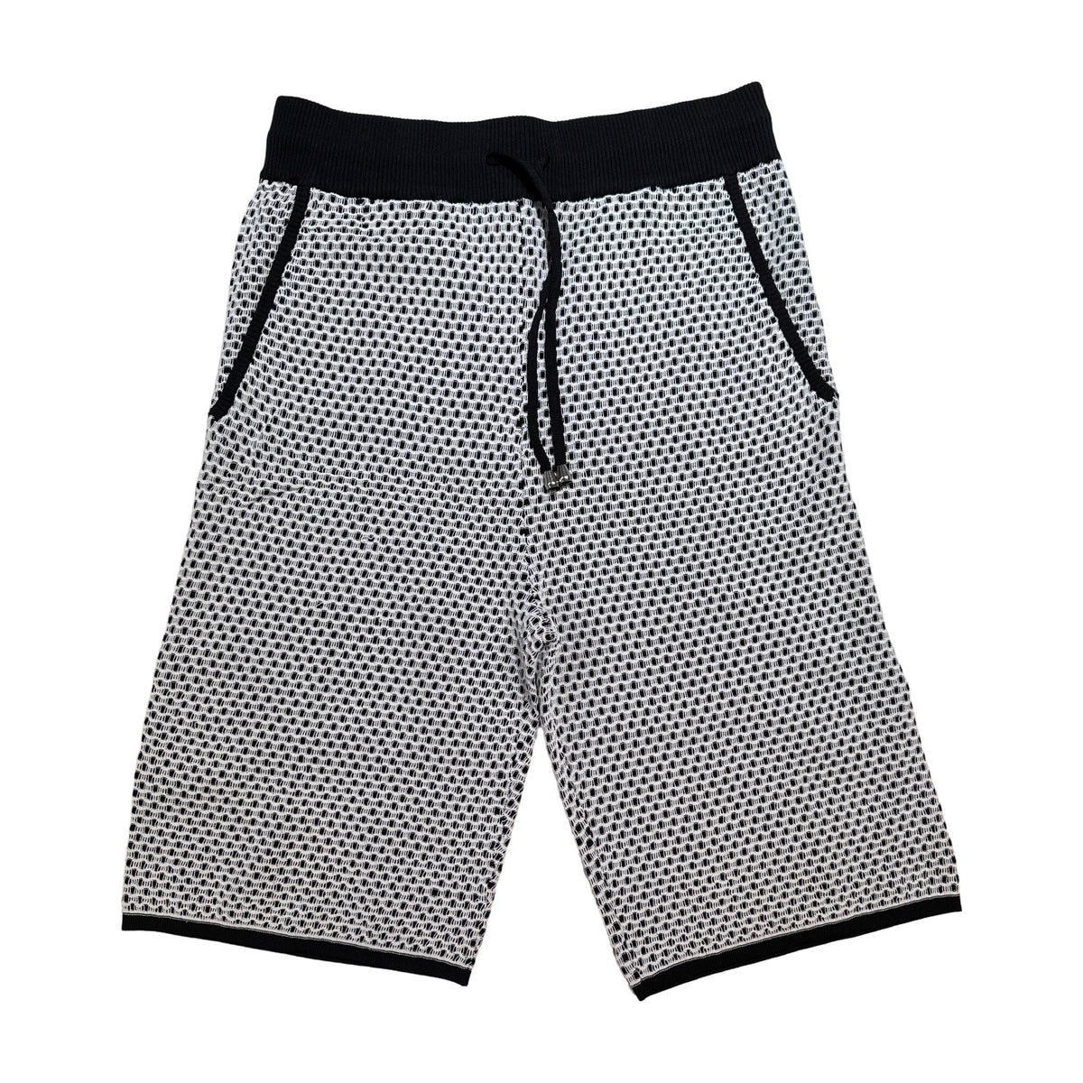 Prestige Gray Lace Ribs Knit Shorts & Shirt Set - Dudes Boutique
