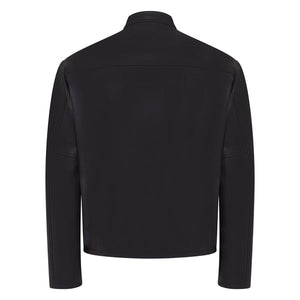 Kashani Black Pirarucu Fish / Lambskin Leather Jacket - Dudes Boutique