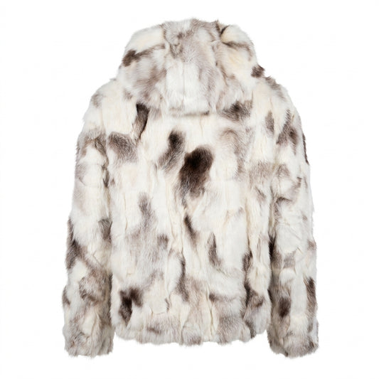 Kashani Men's Natural Marble Fox Fur Jacket