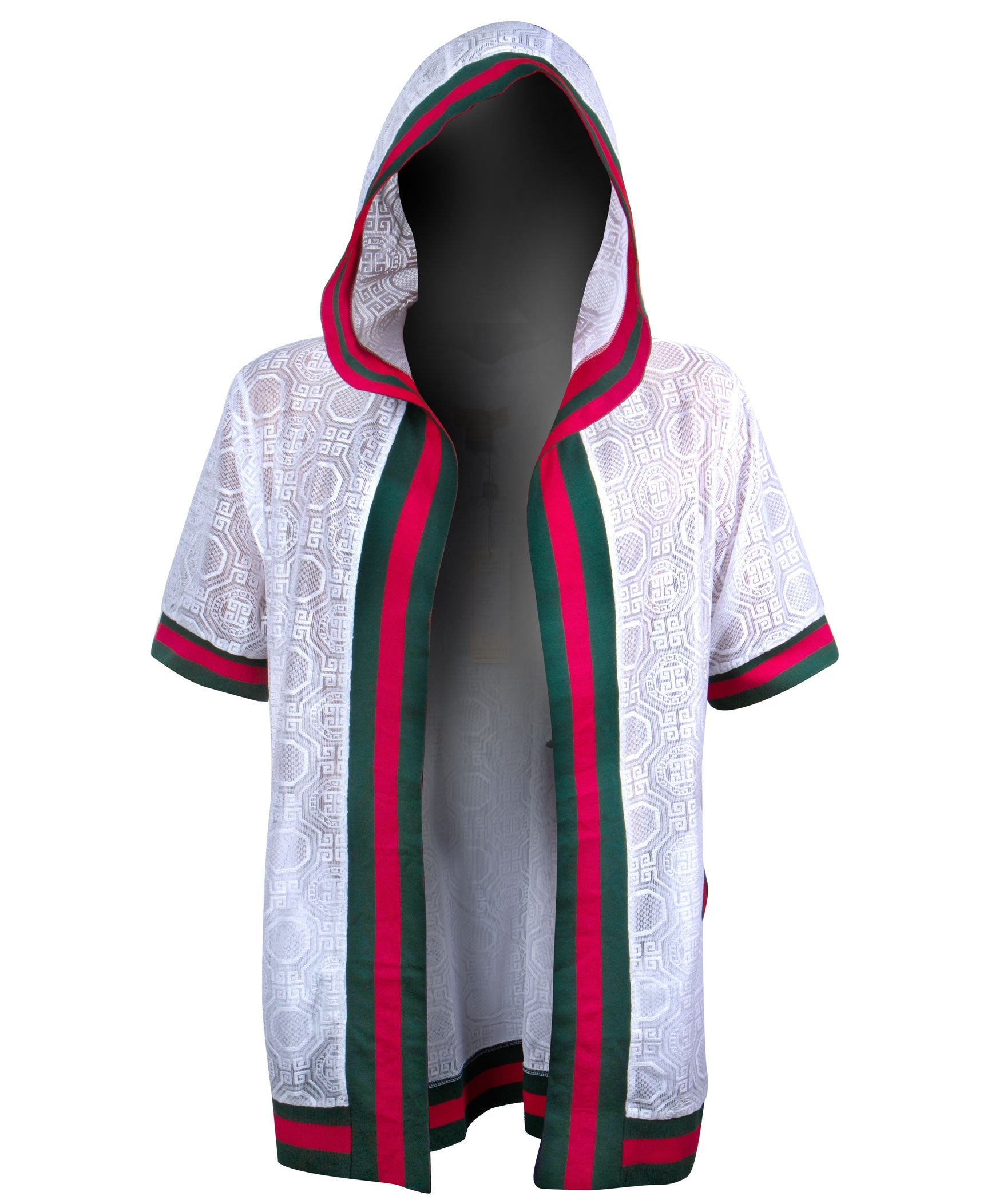 Prestige White Lace Hooded Lightweight Cardigan - Dudes Boutique