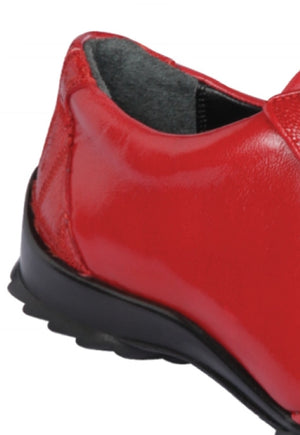 Los Altos Red Ostrich Leg Lace Up Sneakers - Dudes Boutique