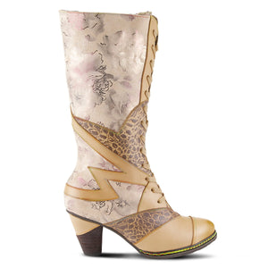 L`ARTISTE MALAGIE-CROCO BEIGE BOOTS - Dudes Boutique