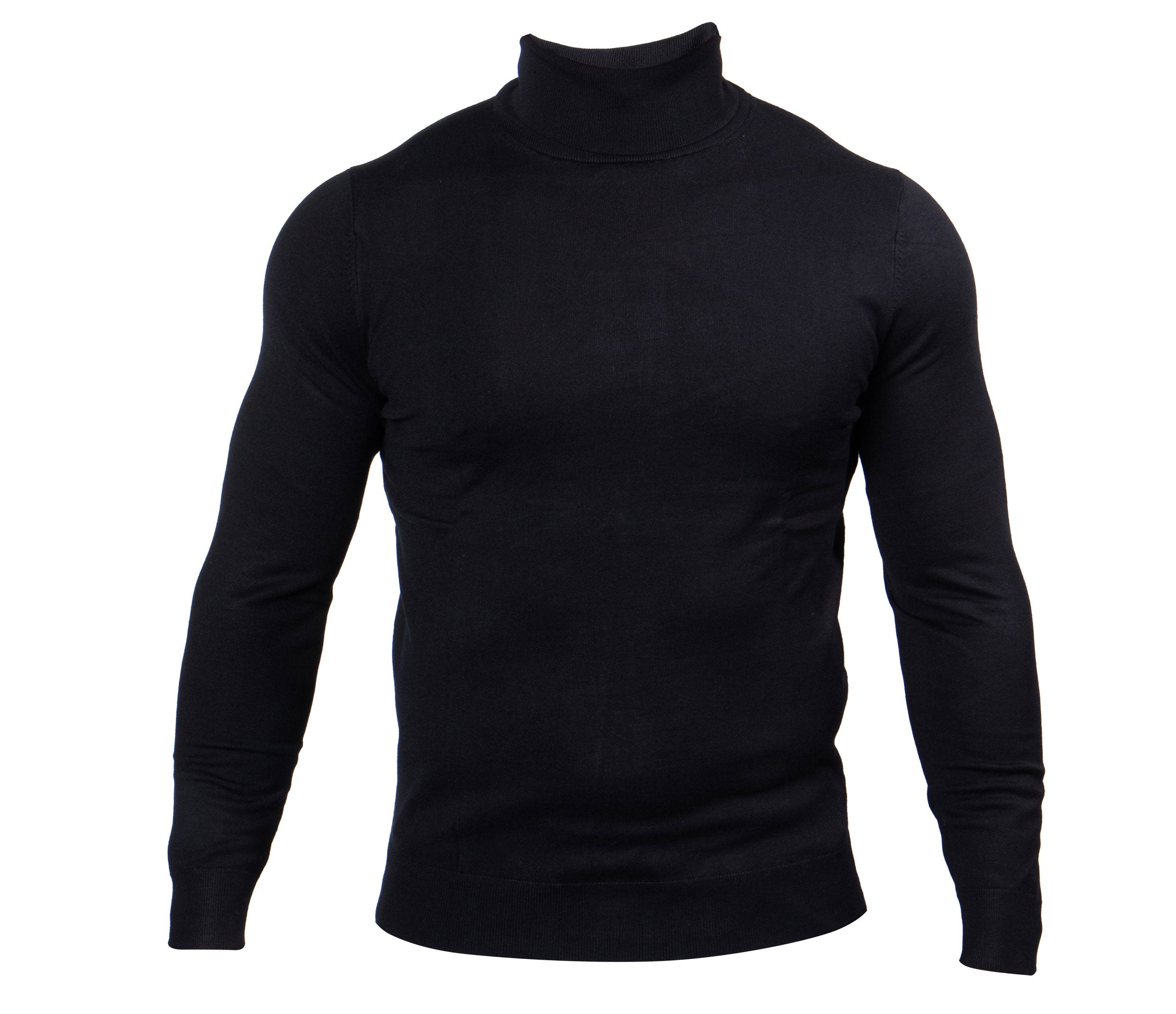 Prestige Men's Black Classic Turtleneck Sweater