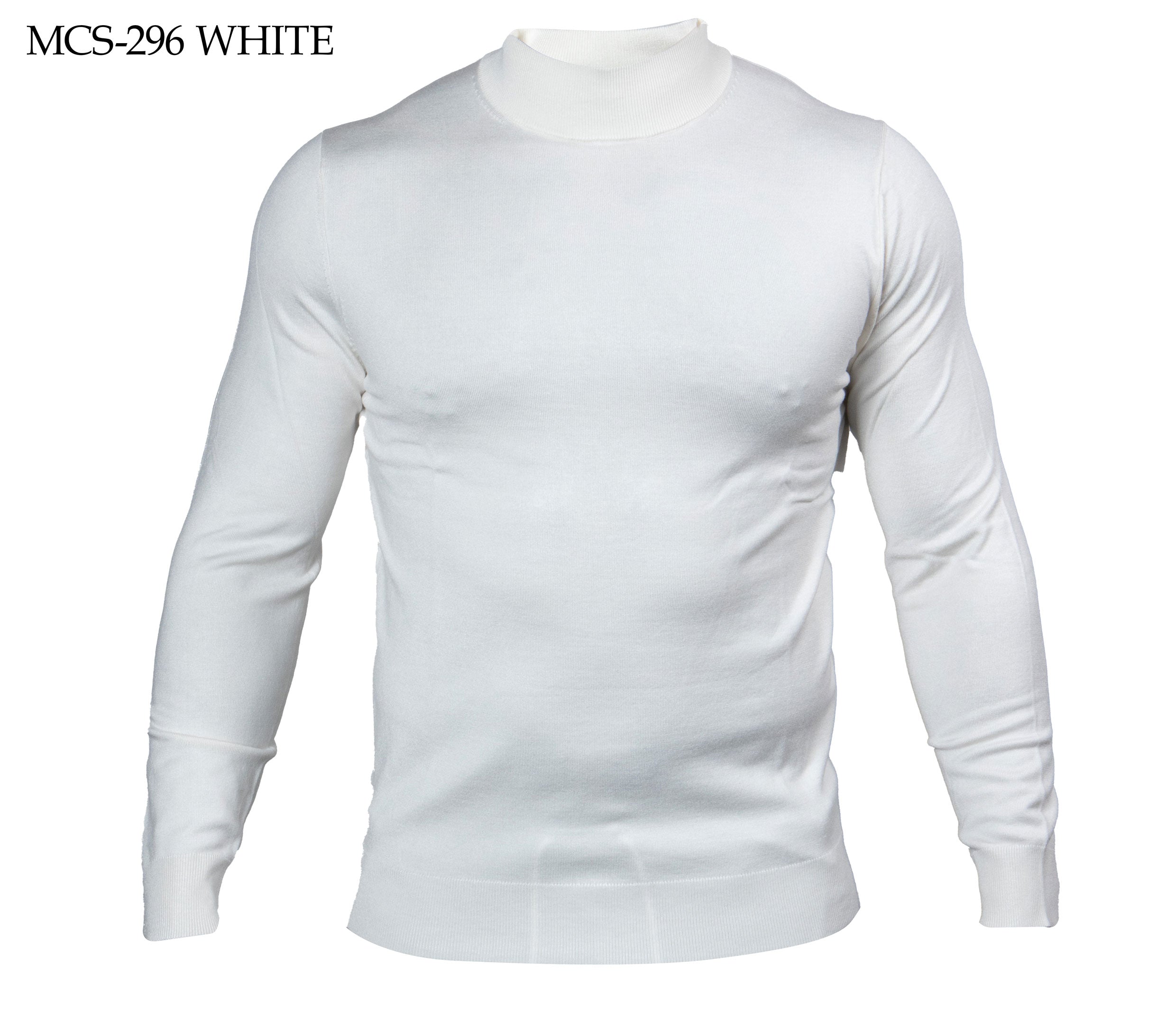 White mock hotsell neck top mens