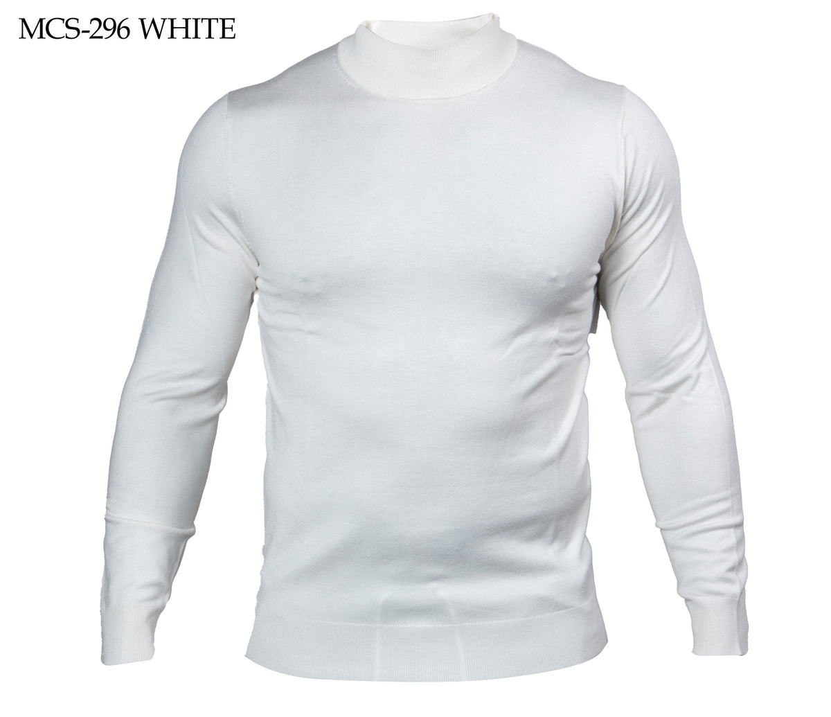 Prestige White Mock Neck Elite Sweater - Dudes Boutique