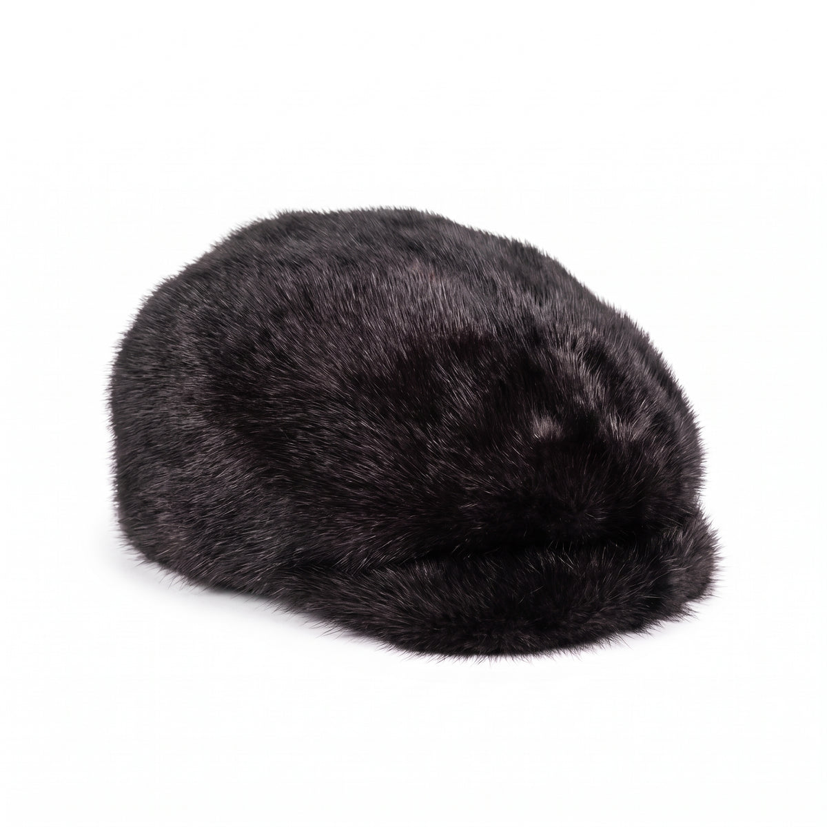 Kashani Men's Black Full Mink Herringbone Cap
