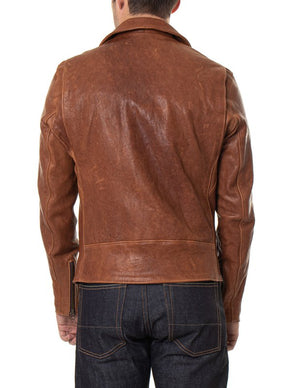 Schott P213 Men's Raven Lambskin Perfecto Jacket - Mustang - Dudes Boutique
