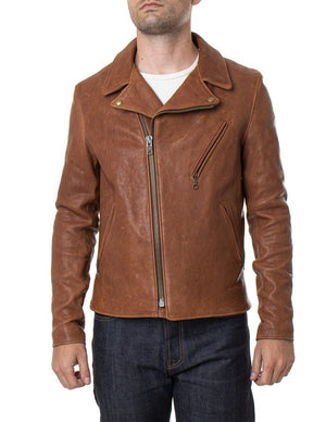 Schott P213 Men's Raven Lambskin Perfecto Jacket - Mustang - Dudes Boutique