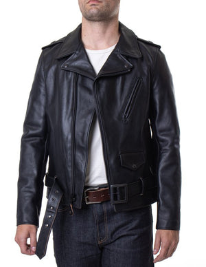 Schott P613S Men's Perfecto Steerhide Motorcycle Jacket - Black - Dudes Boutique