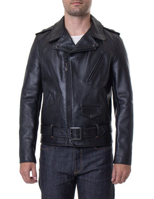 Schott P613S Men's Perfecto Steerhide Motorcycle Jacket - Black - Dudes Boutique