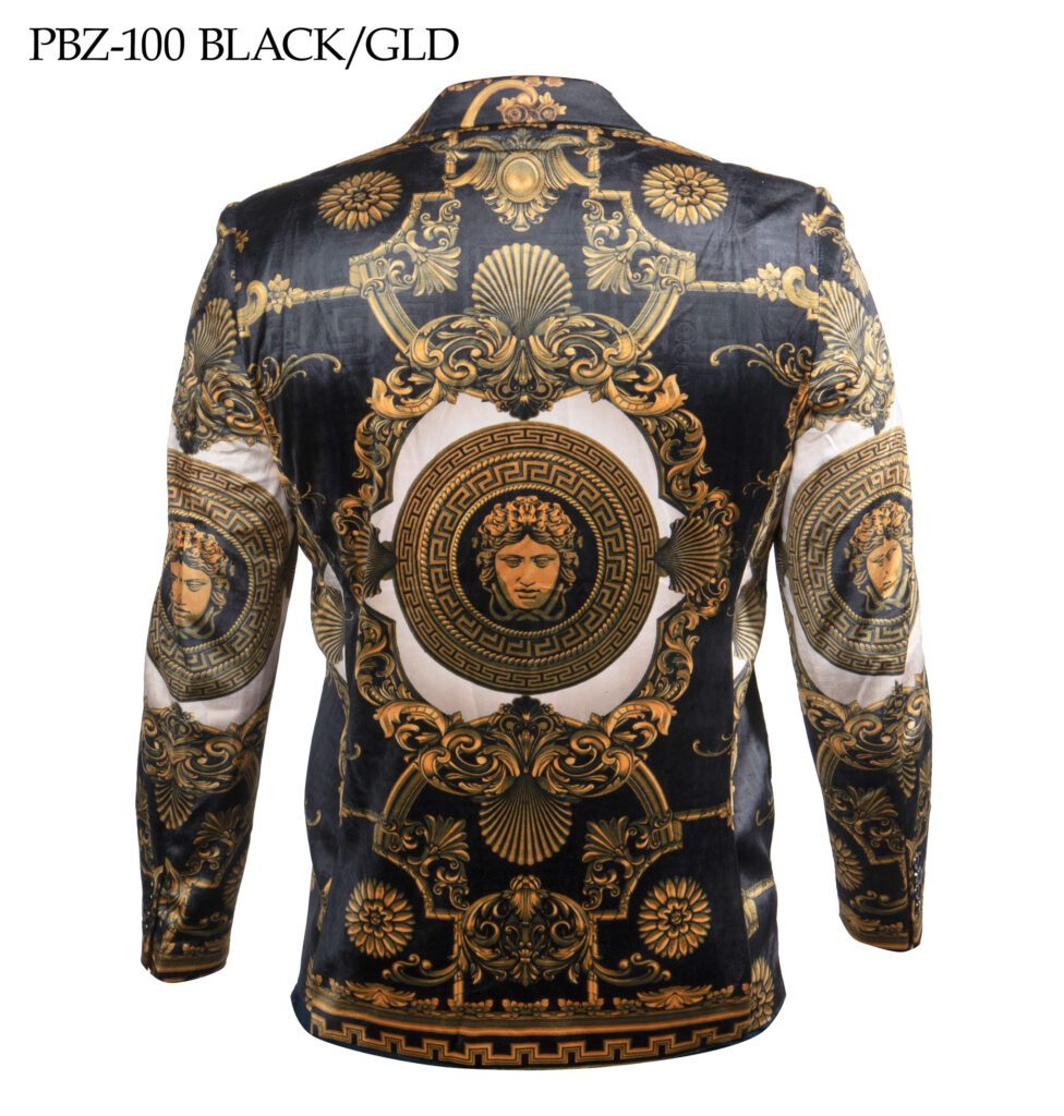 Prestige Black / Gold Royal Medusa Blazer - Dudes Boutique