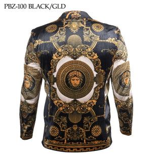 Prestige Black / Gold Royal Medusa Blazer - Dudes Boutique