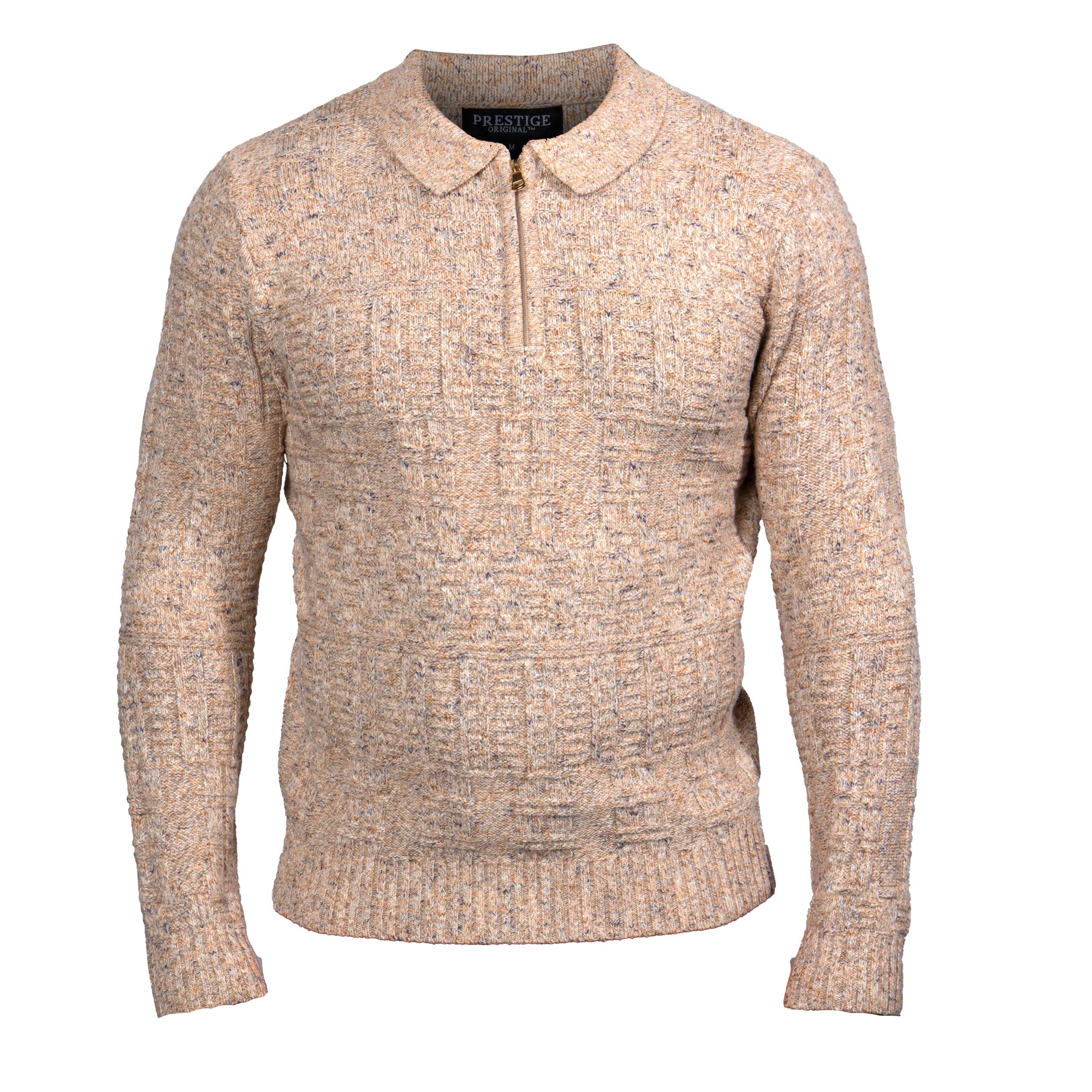 Prestige Heather Cream Quarter-Zip Sweater