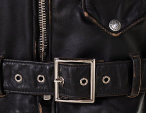 Schott PER71W Women's Hand Vintaged Cowhide Perfecto Jacket - Dudes Boutique