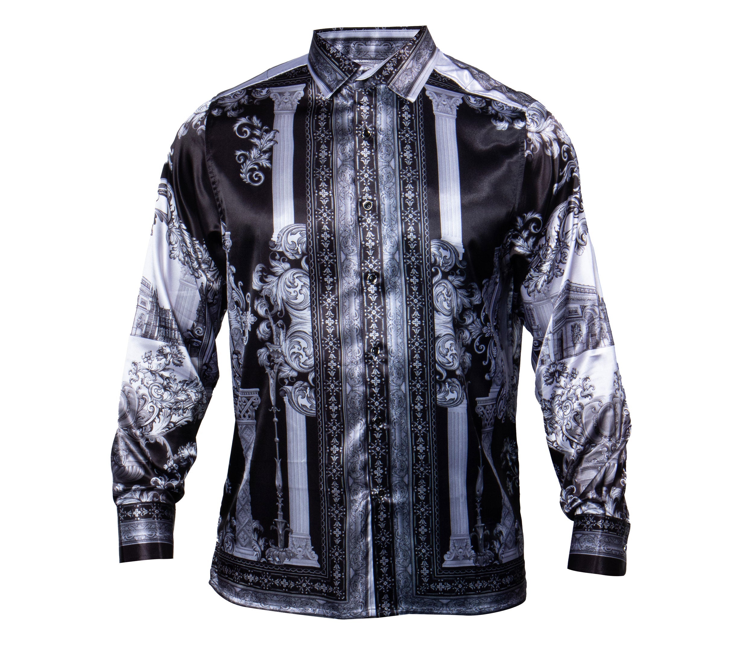 Prestige Black Ghost Royal Button Up Shirt - Dudes Boutique