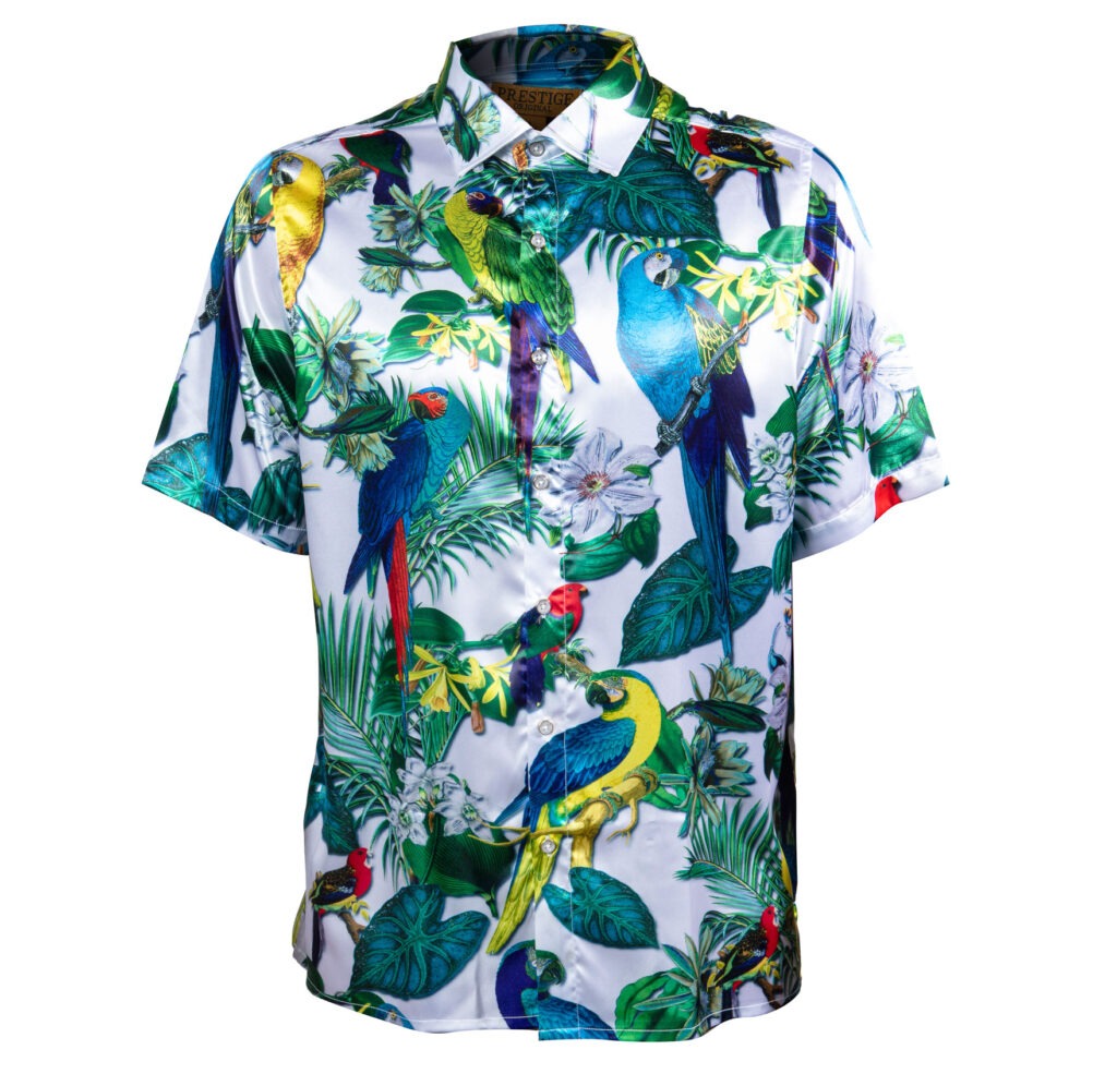 parrot button up shirt