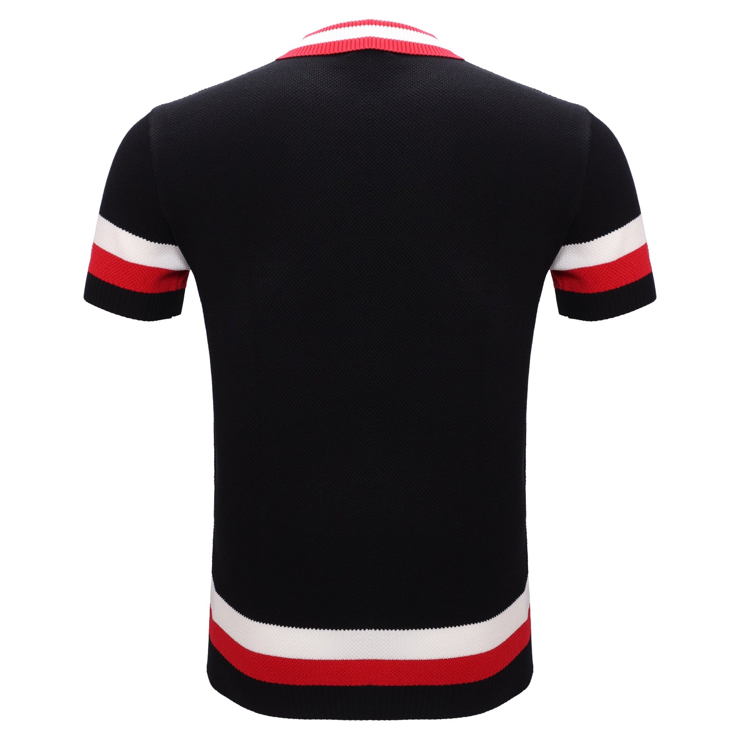 Heritage Stripe Knit Polo BLACK