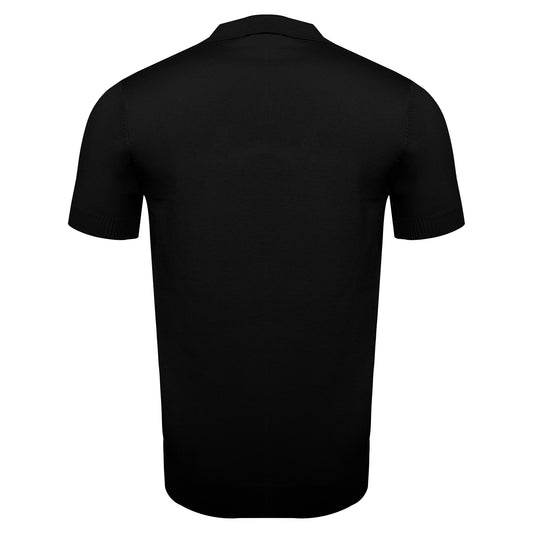 LuxeKnit Polo BLACK