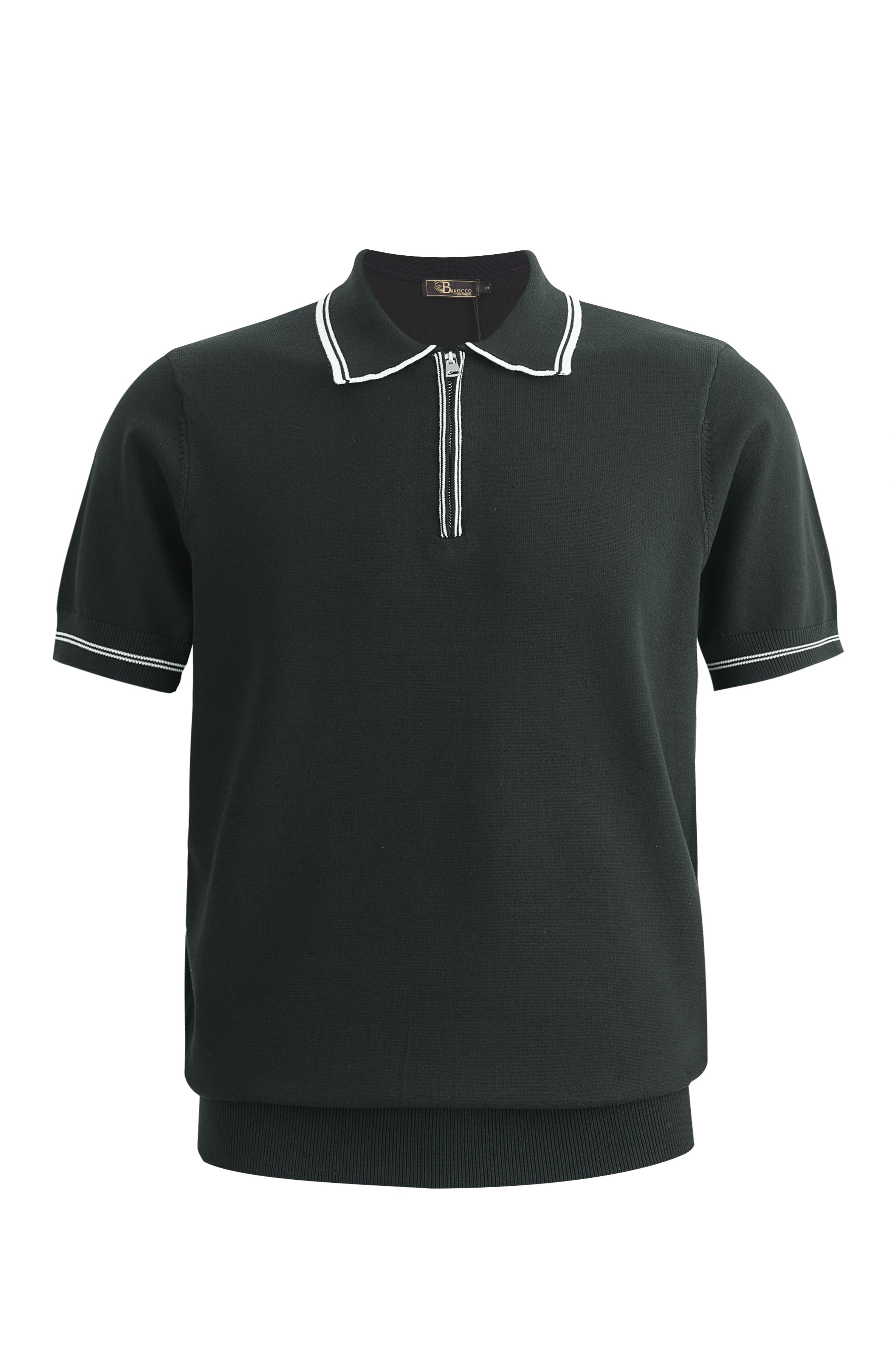 Riviera Contrast Trim Polo BLACK