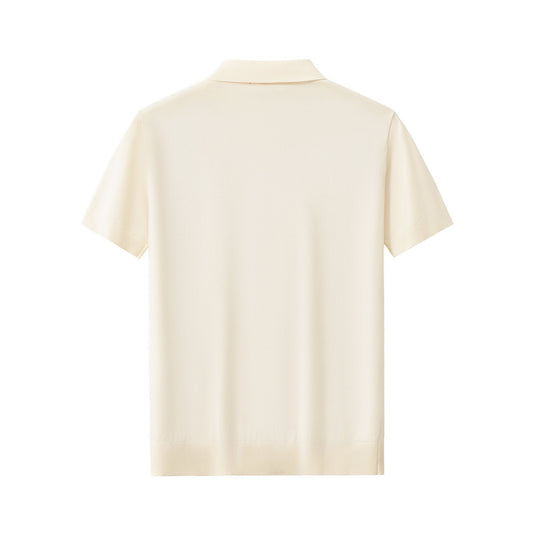 Everyday Luxe Knit Polo WHITE
