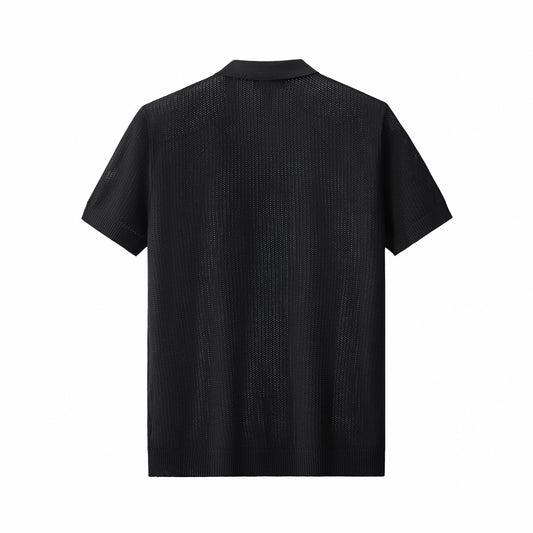 AirFlex Mesh Knit Polo BLACK