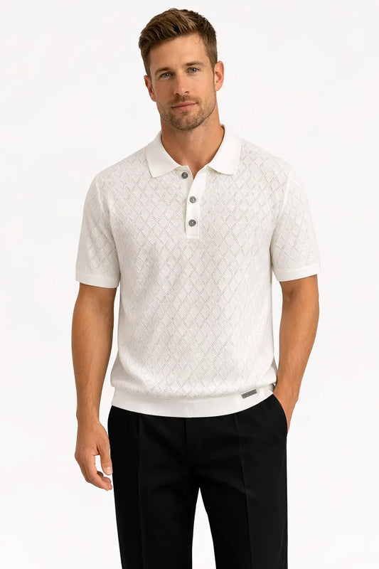 Monarch Knit Polo IVORY