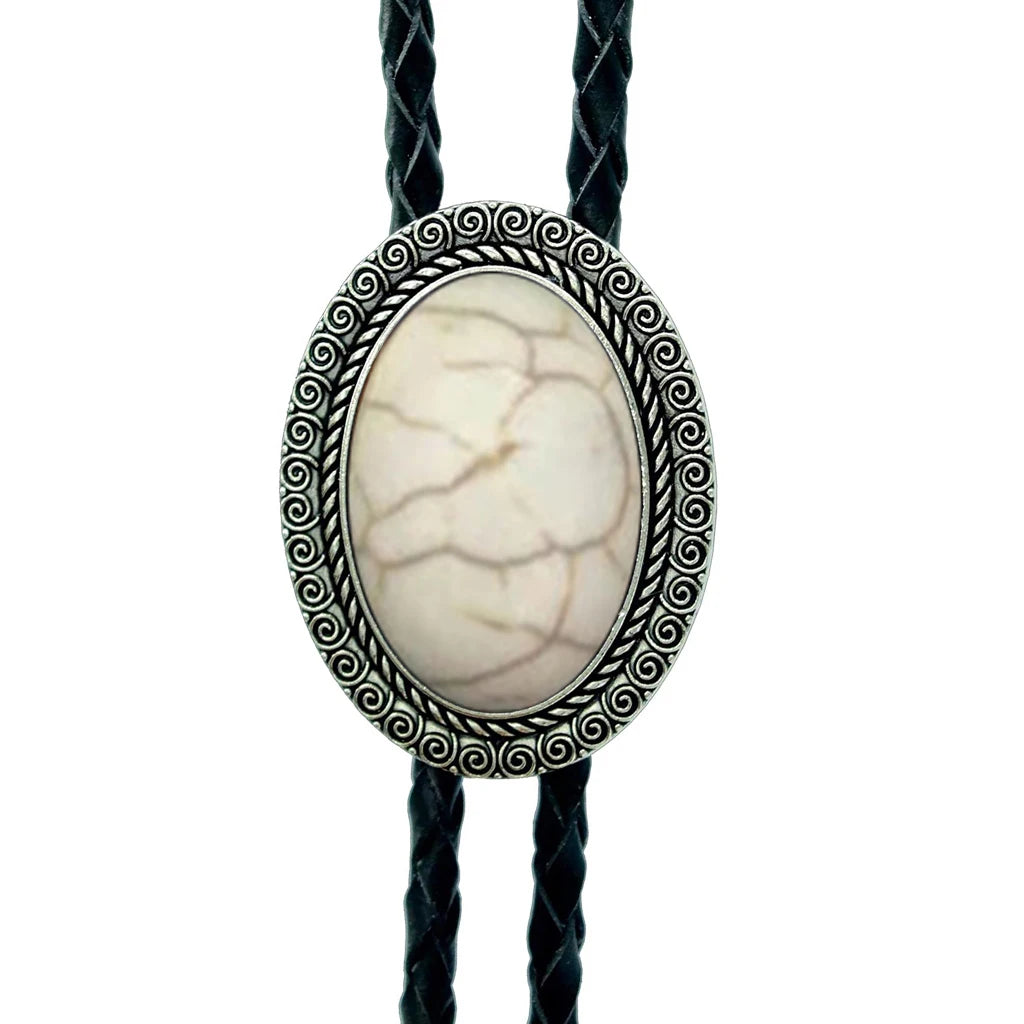 Kashani Agate Gemstone Bolo Tie