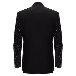 Culture Couture Embellished Blazer β Red Carpet Edition BLACK/SILVER - Dudes Boutique