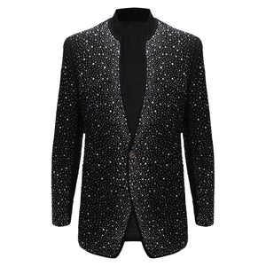 Culture Couture Embellished Blazer β Red Carpet Edition BLACK/SILVER - Dudes Boutique