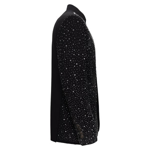 Culture Couture Embellished Blazer β Red Carpet Edition BLACK/SILVER - Dudes Boutique