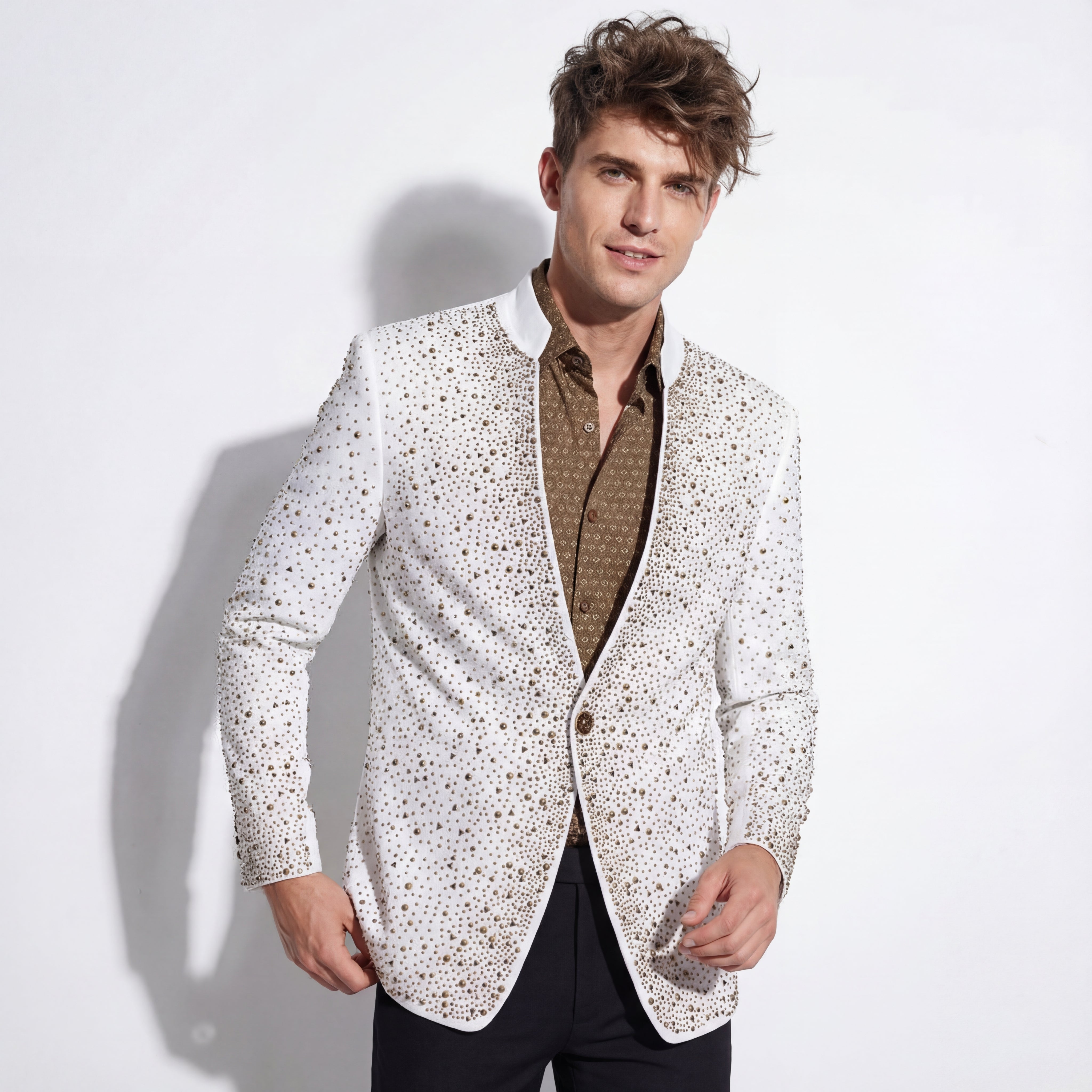 Culture Couture Embellished Blazer ā Red Carpet Edition WHITE/GOLD