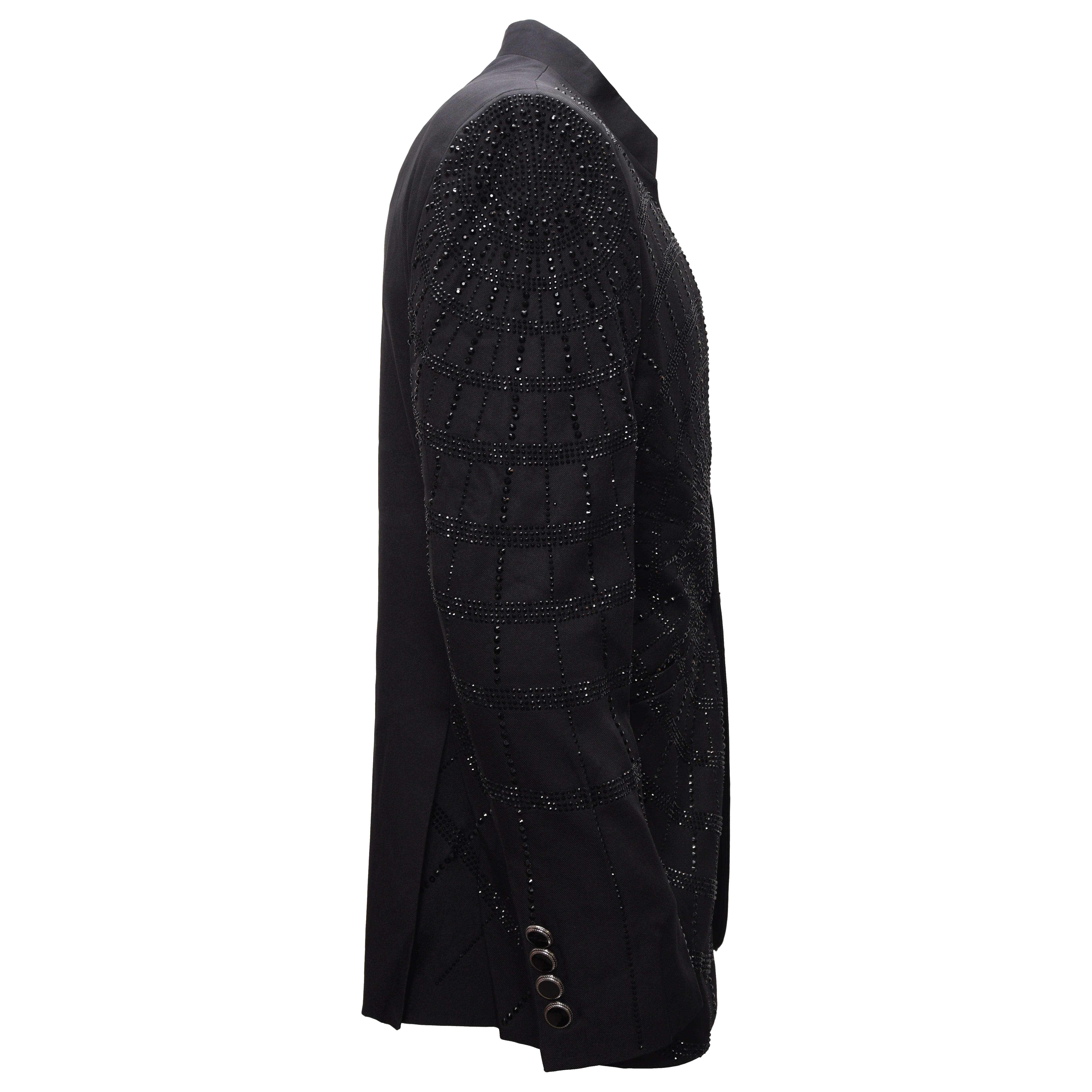 Mandala Blazer Jacket-BLACK/BLACK - Dudes Boutique