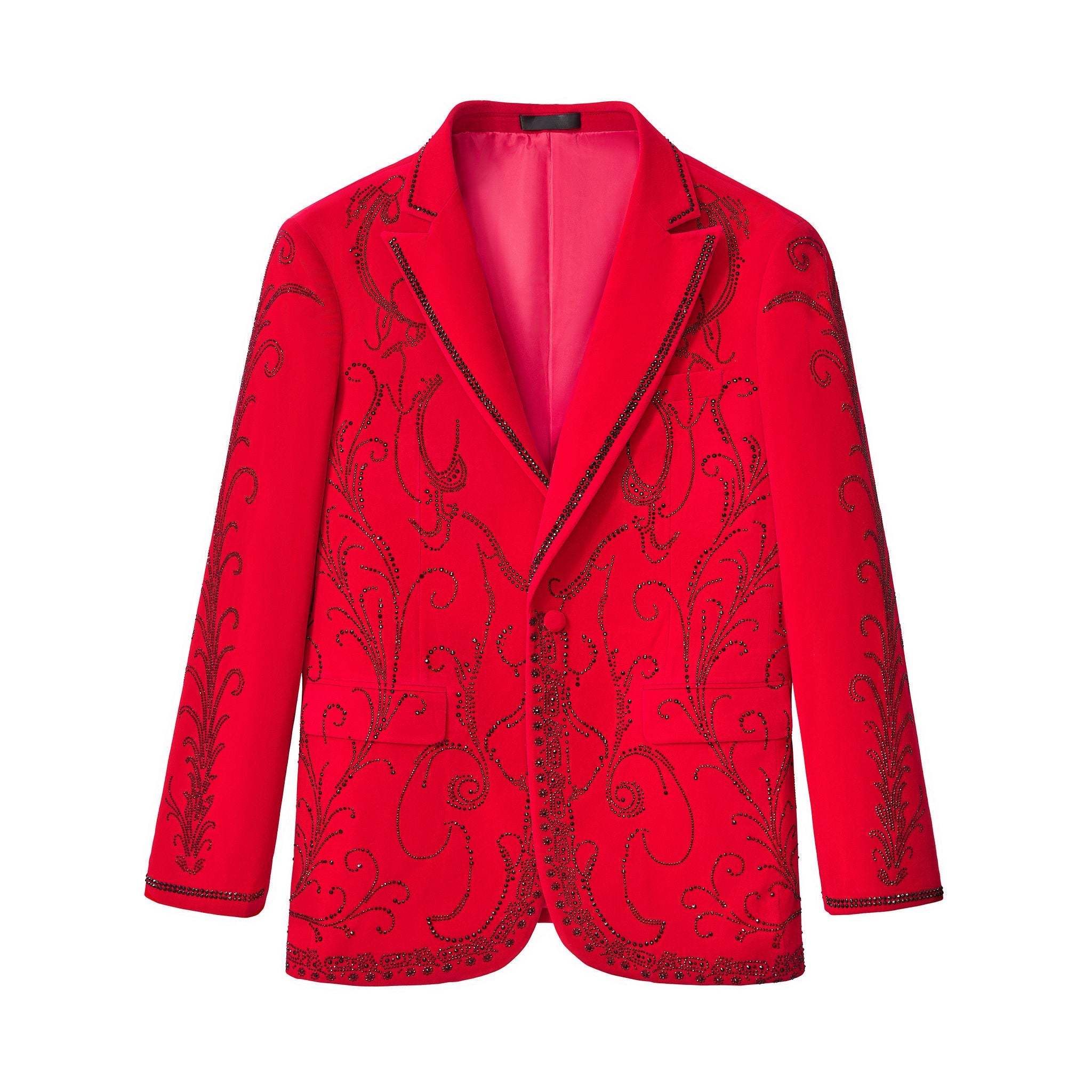 Barocco Valent Velvet Blazer RED