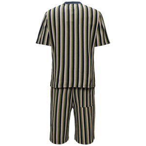Men’s Striped Knit Two-Piece Set GREEN - Dudes Boutique