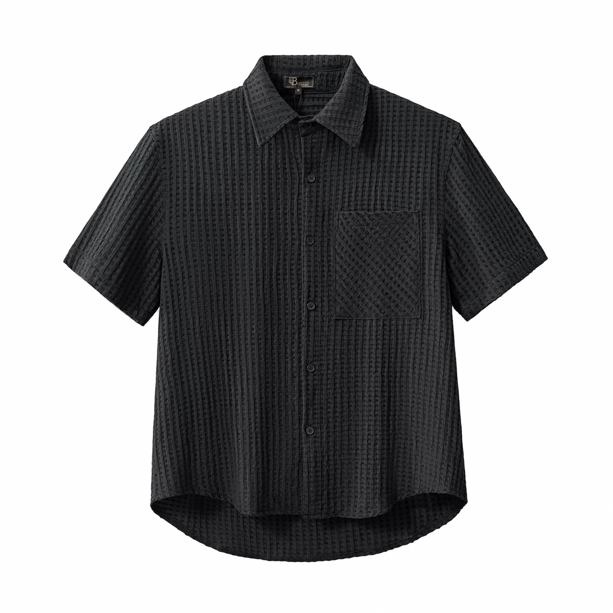Drift Set ā Waffle Textured Shirt & Short BLACK