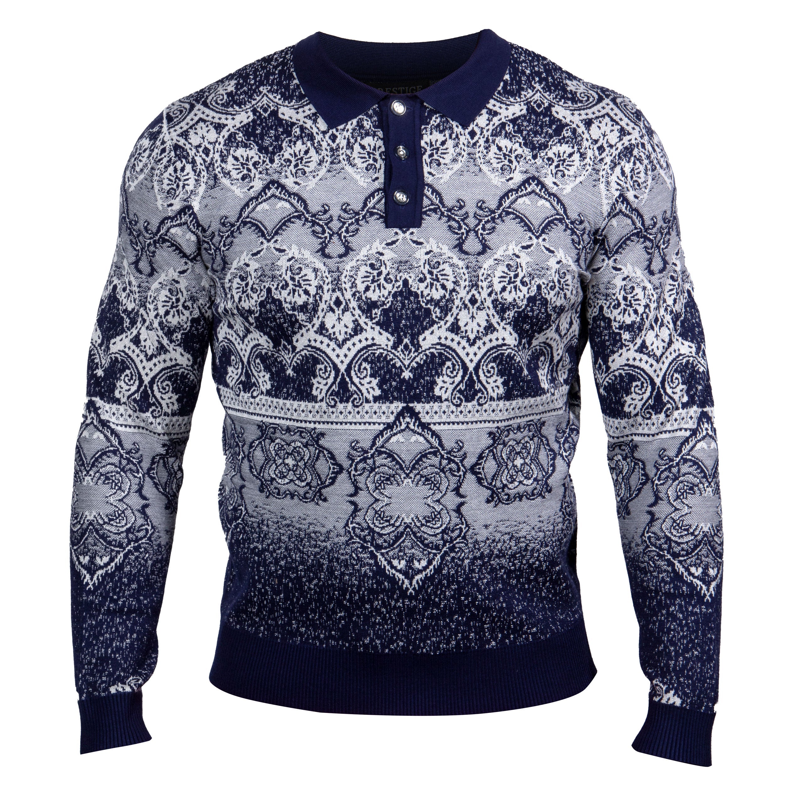 Prestige Men’s Navy Renaissance Knit Sweater
