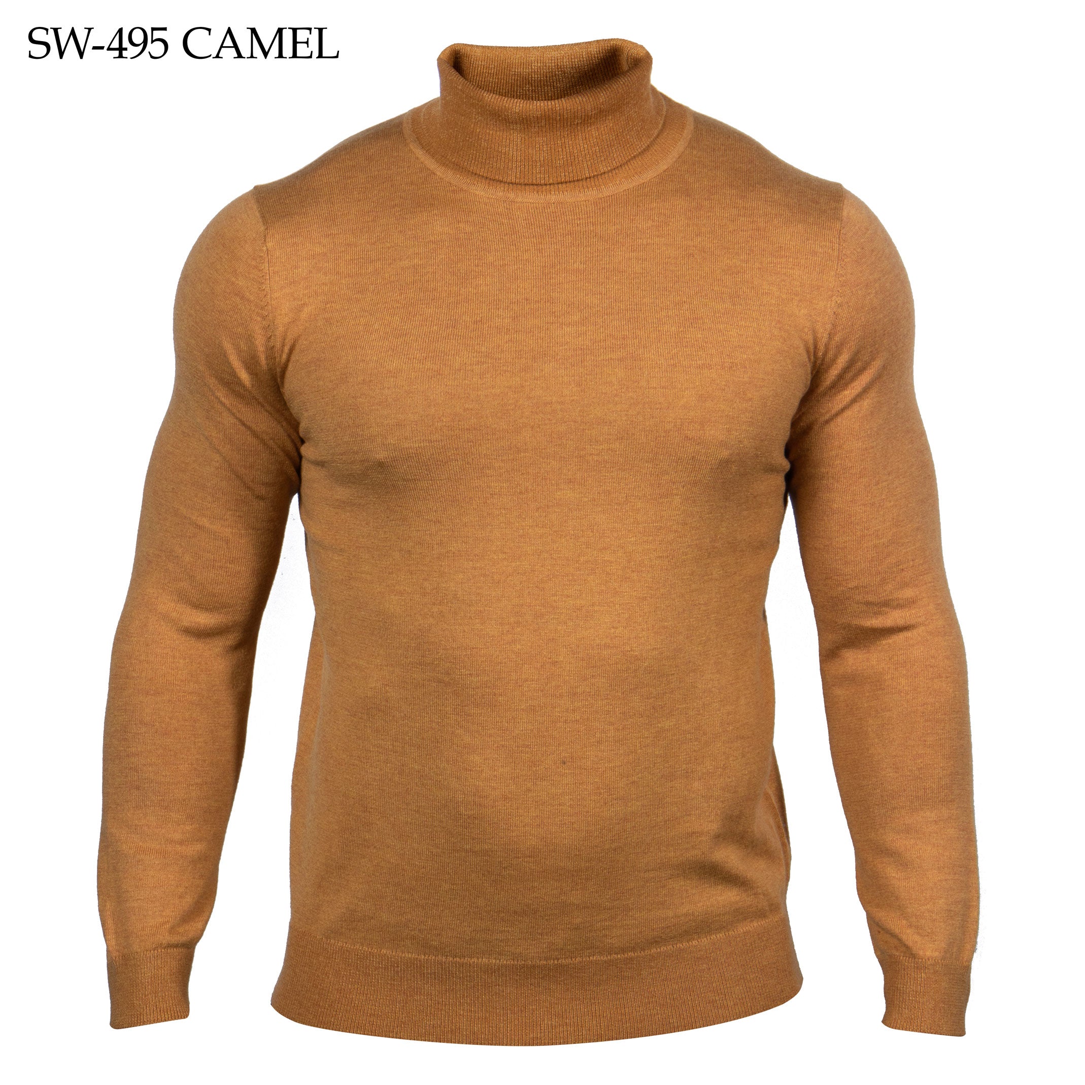 Prestige SW-495 Camel Turtle Neck Sweater – Dudes Boutique