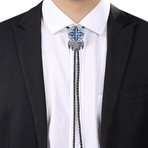 Kashani Turquoise Indian Feather Totem Pendant Bolo Tie - Dudes Boutique